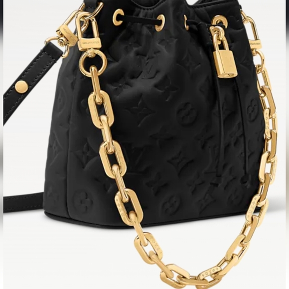 Louis Vuitton Black COUSSIN BB Bag with Gold Accents - Picture 3 of 10